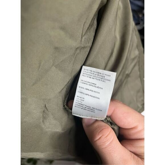 Silence + Noise Gray Long Sleeve Front Pockets Button-Down Shirt Top Size XS - Picture 7 of 7